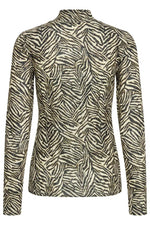 Load image into Gallery viewer, Ichi Zebra Long Sleeve Top
