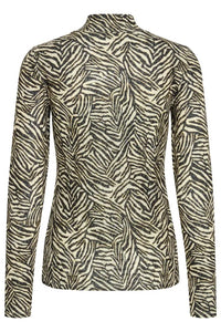 Ichi Zebra Long Sleeve Top