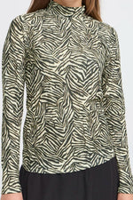 Load image into Gallery viewer, Ichi Zebra Long Sleeve Top
