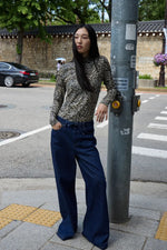Load image into Gallery viewer, Ichi Zebra Long Sleeve Top
