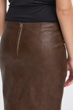 Load image into Gallery viewer, Ichi Faux Leather Skirt
