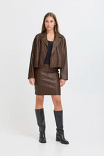 Load image into Gallery viewer, Ichi Faux Leather Skirt
