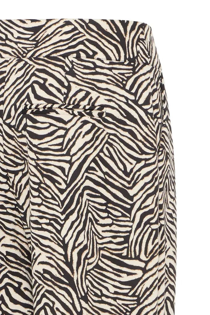 Ichi Zebra Wide Leg Trousers