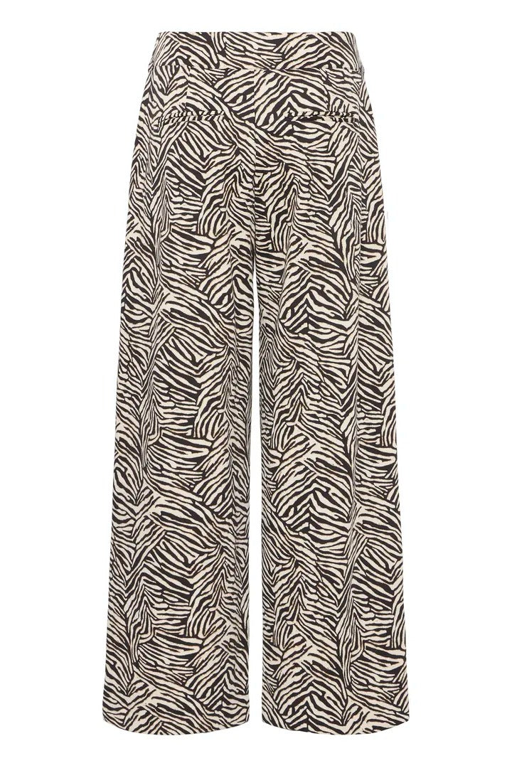 Ichi Zebra Wide Leg Trousers