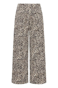 Ichi Zebra Wide Leg Trousers