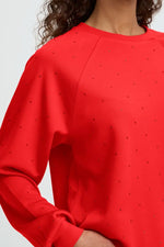 Load image into Gallery viewer, Ichi Crew Neck Diamonte Sweatshirt
