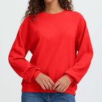 Load image into Gallery viewer, Ichi Crew Neck Diamonte Sweatshirt
