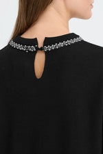 Load image into Gallery viewer, Ichi Jewel Embellished Neck Dress
