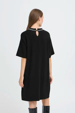 Load image into Gallery viewer, Ichi Jewel Embellished Neck Dress
