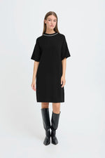 Load image into Gallery viewer, Ichi Jewel Embellished Neck Dress
