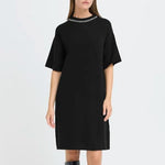 Load image into Gallery viewer, Ichi Jewel Embellished Neck Dress
