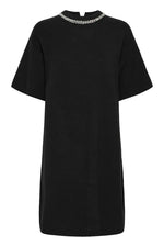 Load image into Gallery viewer, Ichi Jewel Embellished Neck Dress
