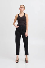 Load image into Gallery viewer, Ichi Raven Straight Leg Cropped Jean
