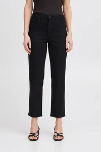Ichi Raven Straight Leg Cropped Jean