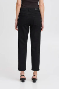 Ichi Raven Straight Leg Cropped Jean