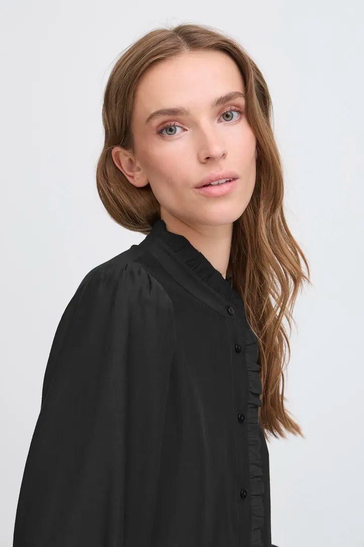 Ichi Ruffled Collar Shirt