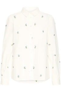 Ichi Flower Embroidered Shirt
