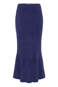 Ichi Flared Knit Midi Skirt