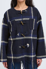 Load image into Gallery viewer, Ichi Plaid Tassel Jacket
