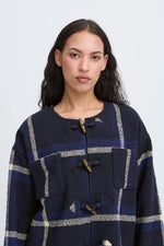 Load image into Gallery viewer, Ichi Plaid Tassel Jacket
