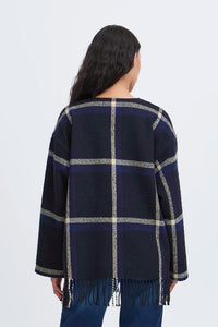Ichi Plaid Tassel Jacket
