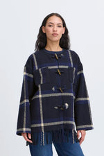 Load image into Gallery viewer, Ichi Plaid Tassel Jacket

