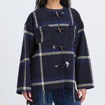 Load image into Gallery viewer, Ichi Plaid Tassel Jacket
