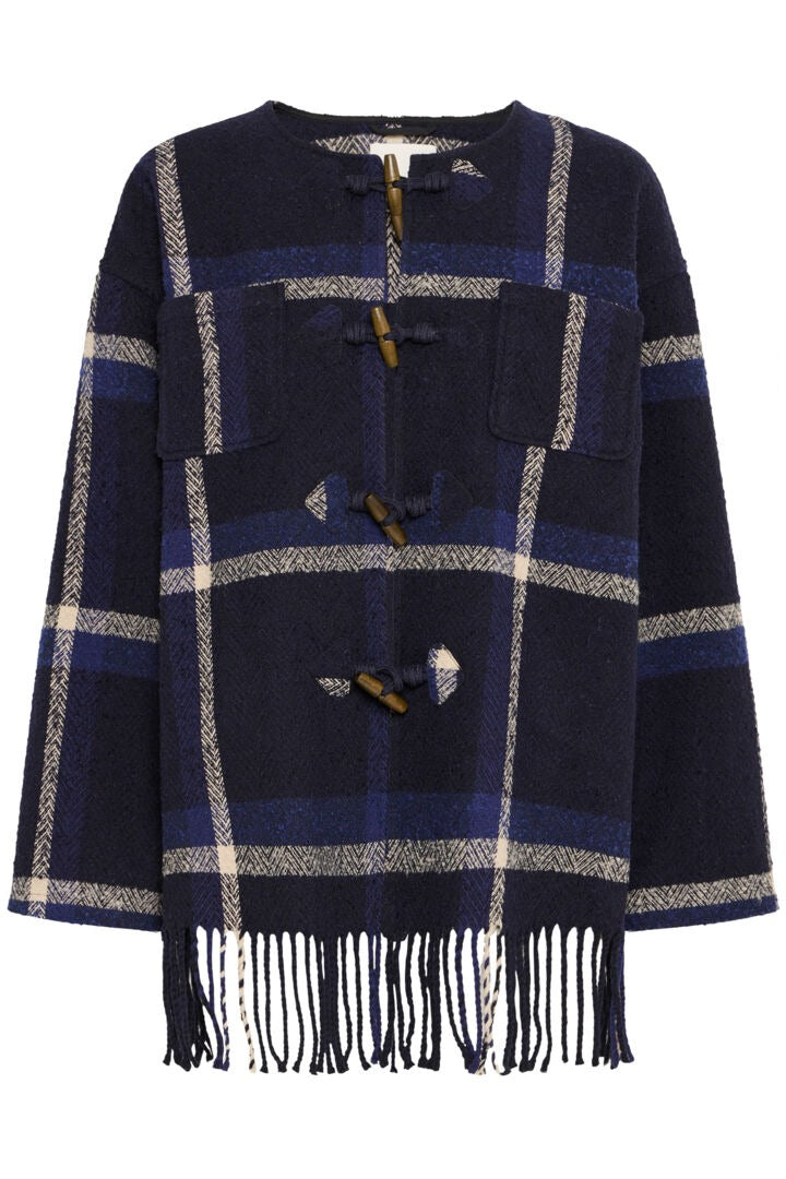 Ichi Plaid Tassel Jacket