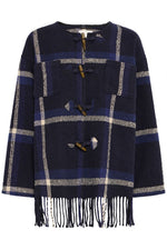 Load image into Gallery viewer, Ichi Plaid Tassel Jacket
