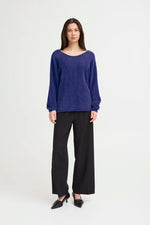 Load image into Gallery viewer, Ichi V-back Button Knit Jumper
