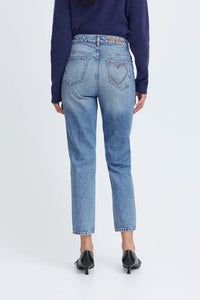 Ichi Heart Stitched Slim Jeans
