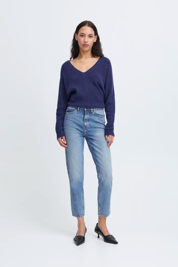 Ichi Heart Stitched Slim Jeans