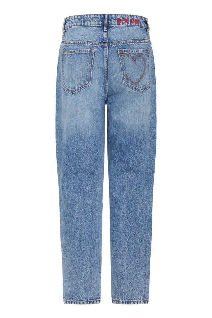 Ichi Heart Stitched Slim Jeans