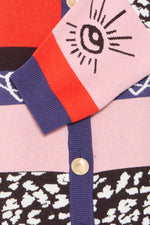 Load image into Gallery viewer, Ichi Colorful Patterned Mix Cardigan
