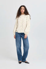 Load image into Gallery viewer, Ichi Polka Dot Blouse
