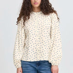 Load image into Gallery viewer, Ichi Polka Dot Blouse
