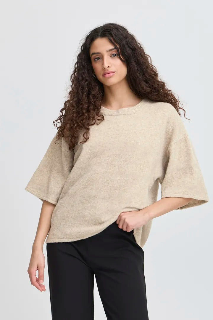 Ichi Short Sleeve Knit Jumper