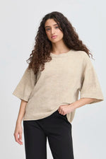 Load image into Gallery viewer, Ichi Short Sleeve Knit Jumper
