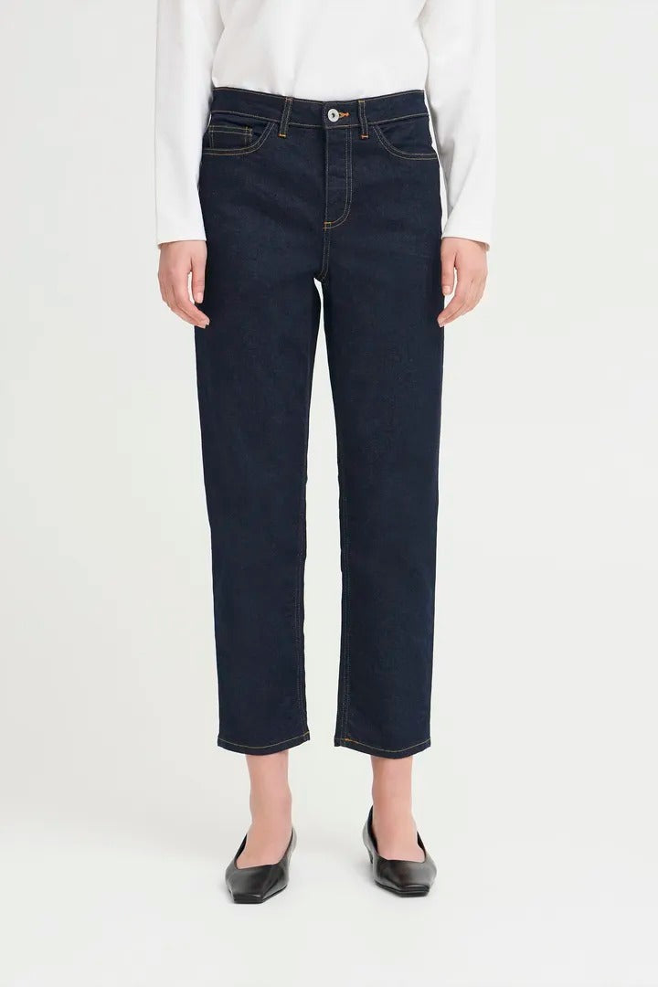 Ichi Raven Straight Leg Cropped Jean