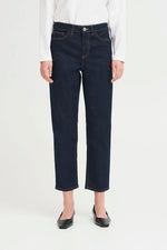Load image into Gallery viewer, Ichi Raven Straight Leg Cropped Jean
