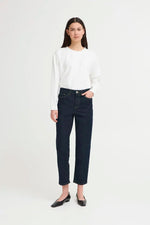 Load image into Gallery viewer, Ichi Raven Straight Leg Cropped Jean
