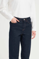 Load image into Gallery viewer, Ichi Raven Straight Leg Cropped Jean
