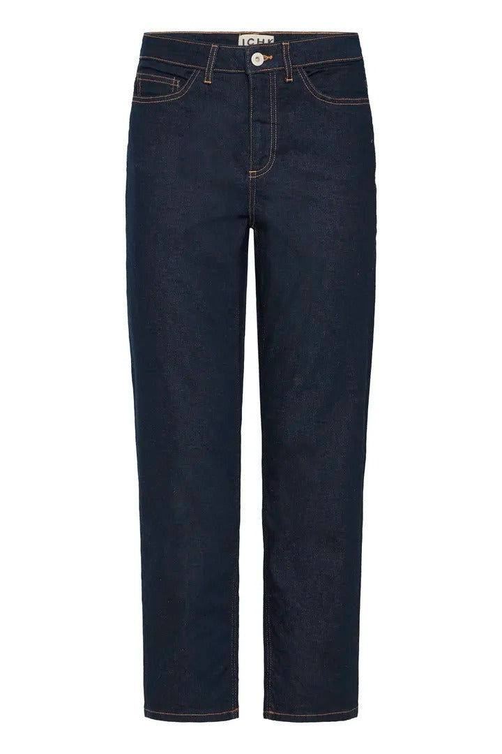Ichi Raven Straight Leg Cropped Jean