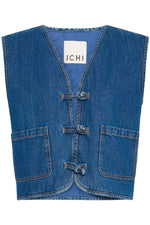 Load image into Gallery viewer, Ichi Denim Tie Front Waistcoat
