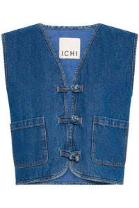 Ichi Denim Tie Front Waistcoat