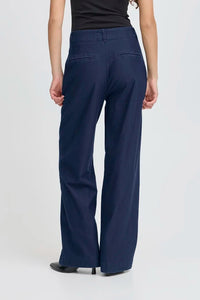 Ichi Kate Denim Wide Leg Trousers