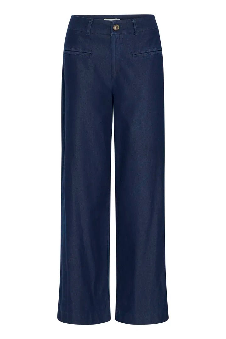 Ichi Kate Denim Wide Leg Trousers