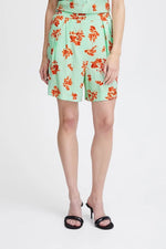 Load image into Gallery viewer, ICHI Berry Printed Shorts - Sprucestone Berry Aop

