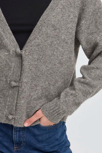 Ichi Soft Knit Deep V Cardigan