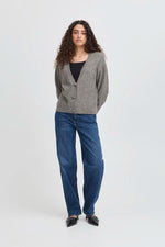 Load image into Gallery viewer, Ichi Soft Knit Deep V Cardigan

